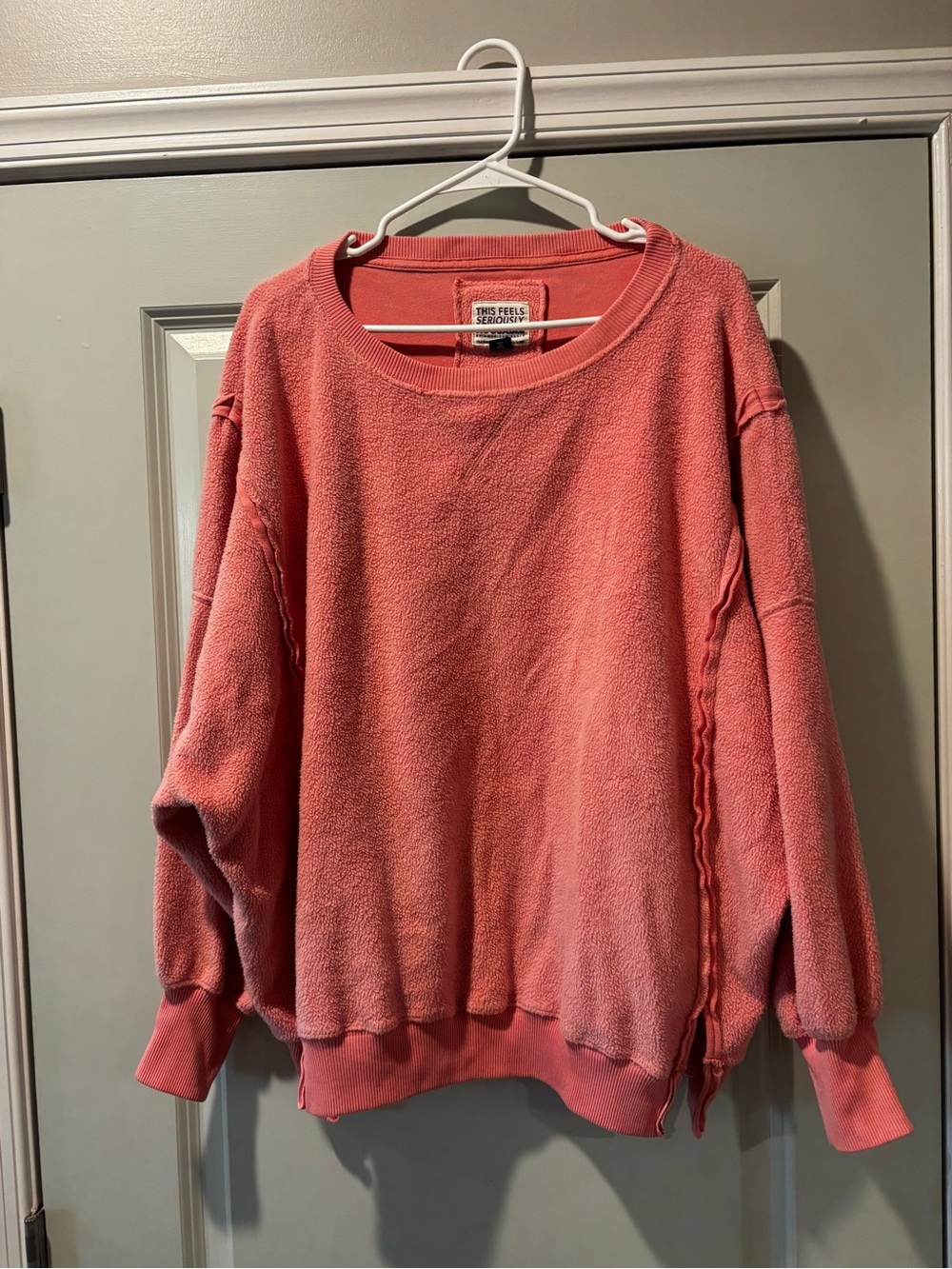 aerie “this seriously feels lived in” pink Crewneck Pullover Sweater